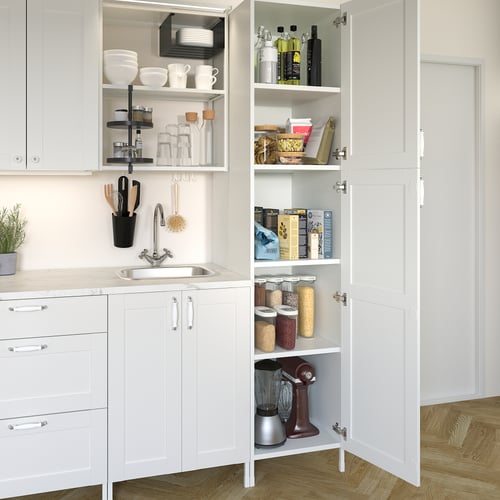 ENHET high with 2 doors, white/white frame, 18x243/4x80" IKEA