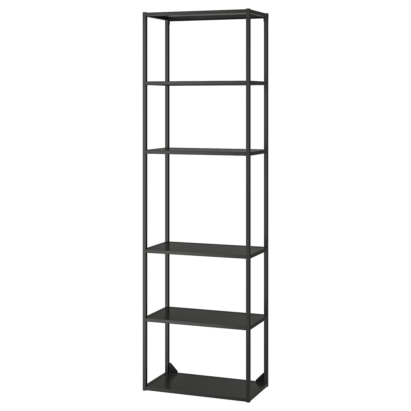 ENHET high fr w shelves, anthracite, 24x12x80