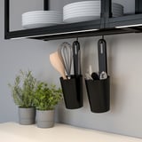 ENHET Kitchen, anthracite/white, 92x25 5/8x84 1/2 "