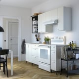 ENHET Kitchen, anthracite/white, 92x25 5/8x84 1/2 "
