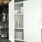 ENHET Kitchen, anthracite/white, 92x25 5/8x84 1/2 "