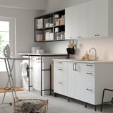ENHET Laundry, anthracite/white, 132 1/2x34x84 1/2 "