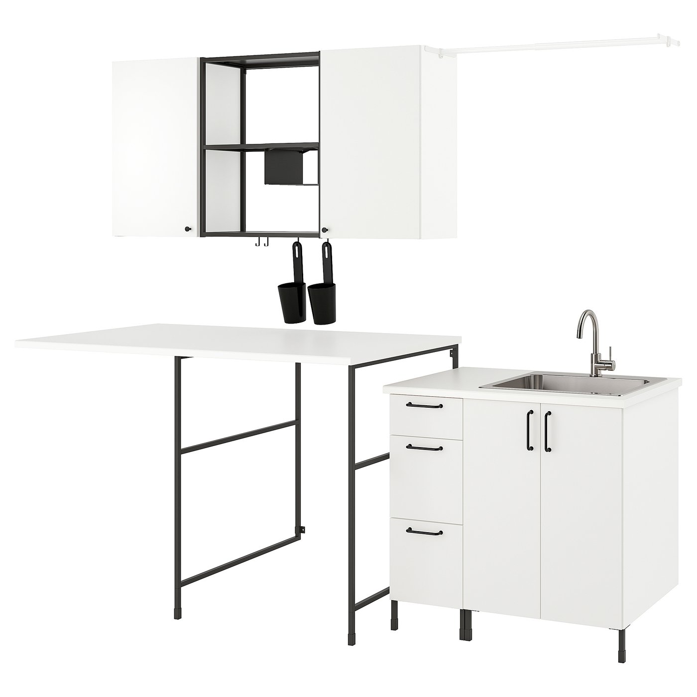 ENHET laundry, anthracite/white, 98x34x841/2" IKEA
