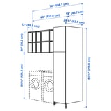 ENHET Laundry, anthracite/white, 78x24 3/4x84 1/2 "