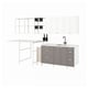 ENHET Laundry, white/white frame gray frame, 132 1/2x34x84 1/2 "