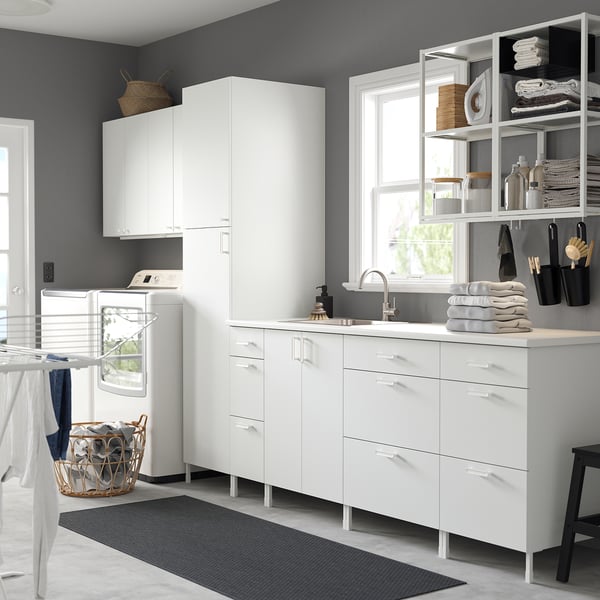 ENHET Laundry, white, 156x25 5/8x84 1/2 "