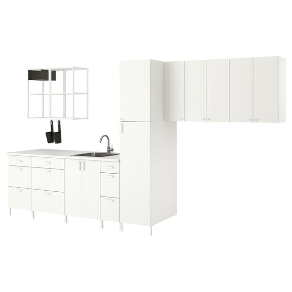 ENHET Laundry, white, 156x25 5/8x84 1/2 "
