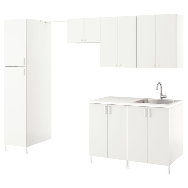 ENHET laundry, white, 1211/2x255/8x841/2" IKEA