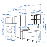 ENHET Laundry, white, 156x25 5/8x84 1/2 "