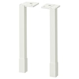 Two ENHET white metal legs for cabinets.