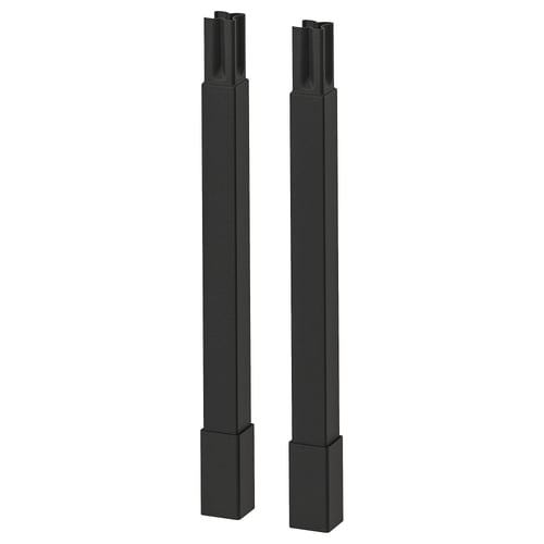 ENHET black legs, modern design, metal material, for bathroom stability.