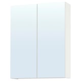 ENHET Mirror cabinet with doors, white, 24x6 5/8x30 "