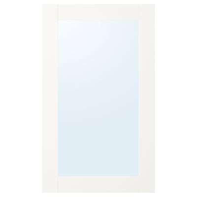 ENHET Mirror door, white frame, 18x30 "