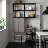ENHET Storage combination, anthracite/gray frame, 48x12 3/4x60 "