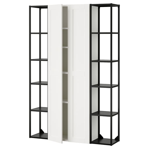 ENHET Storage combination, anthracite/white frame, 48x12 3/4x72 "