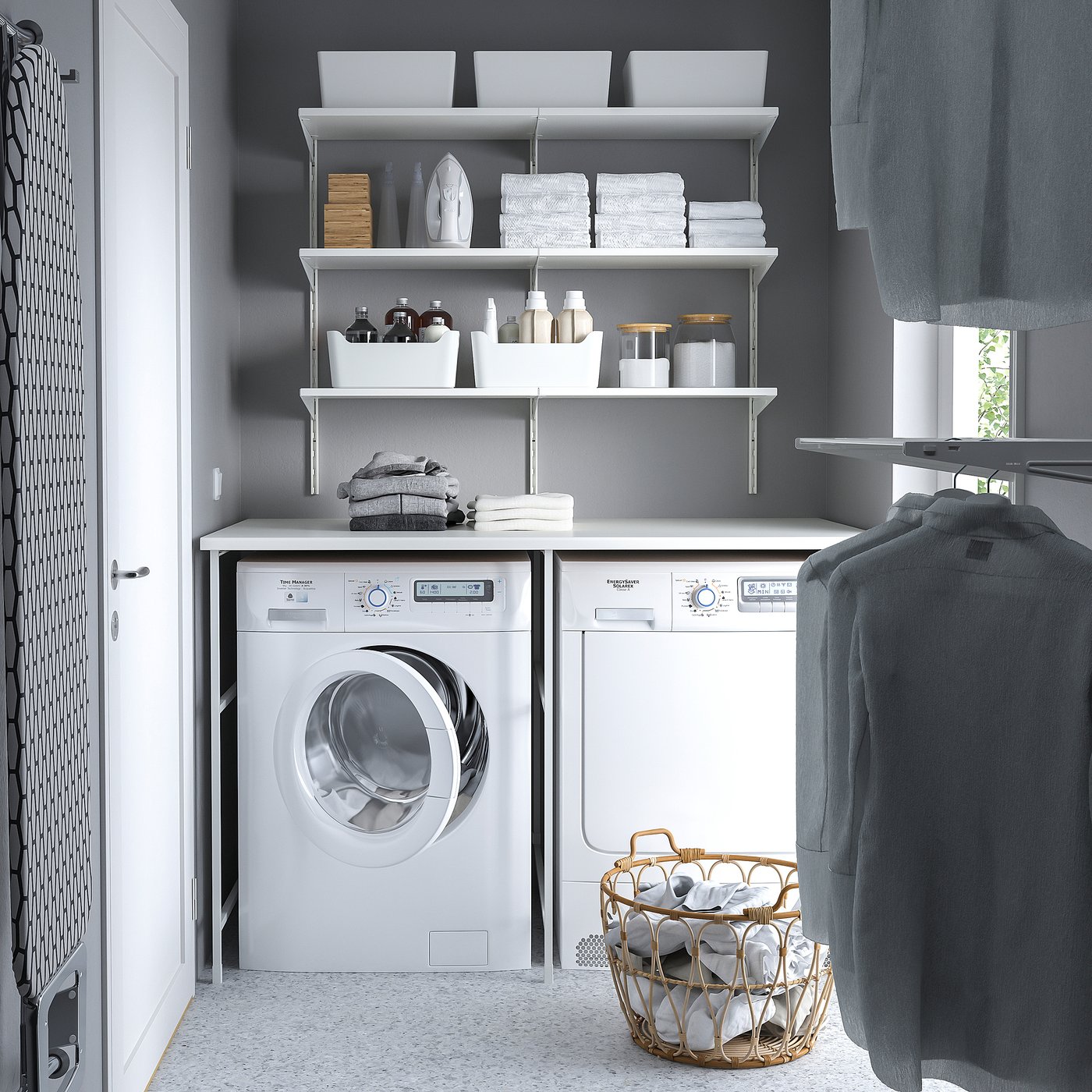 ENHET storage combination, white/white laminate, 611/2x34x405/8