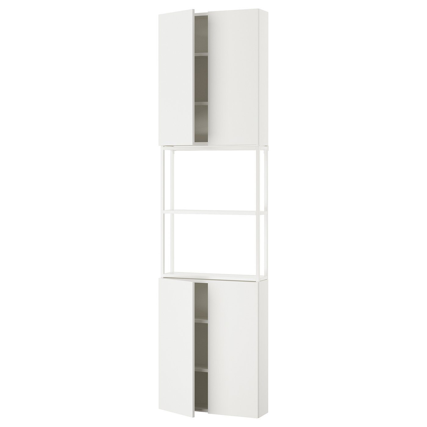 ENHET storage combination, white, 24x63/4x90