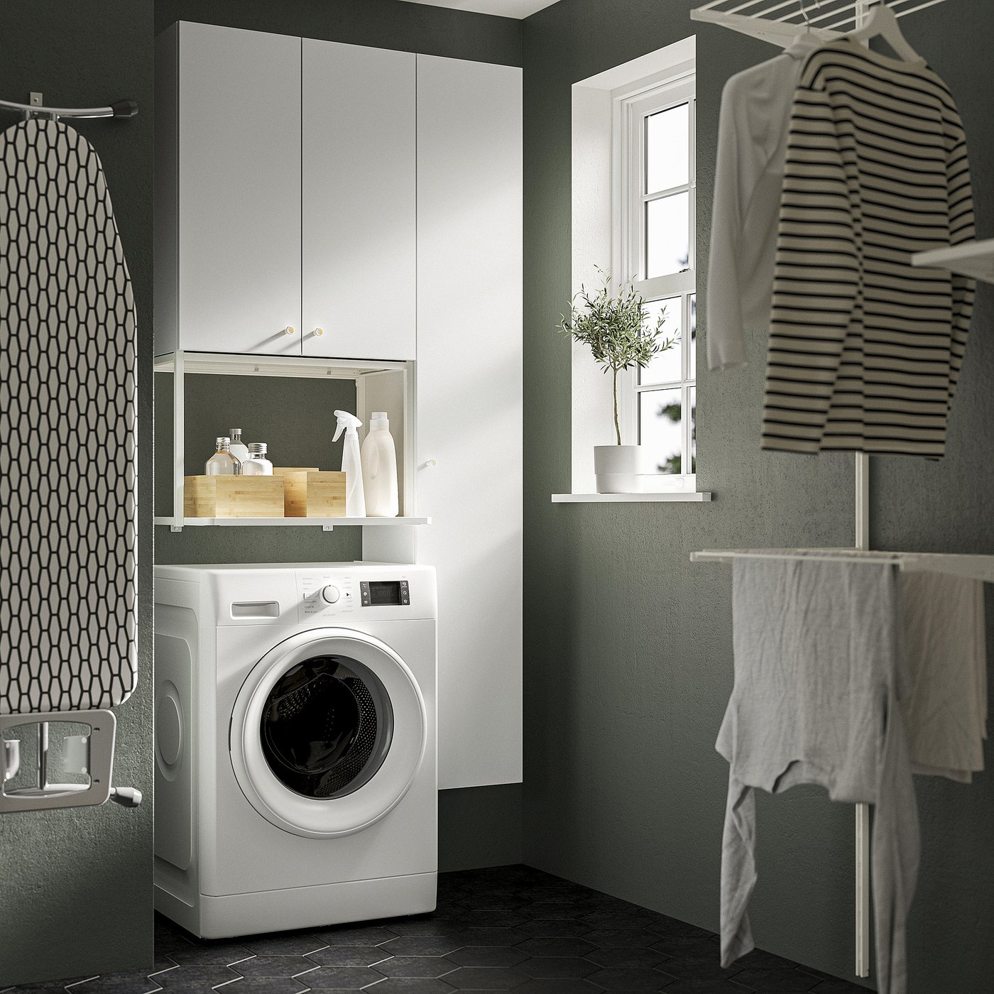ENHET storage combination, white, 24x18x46