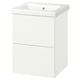 ENHET / TVÄLLEN Bathroom vanity w/ drawers and sink, white, 19 5/8x19 1/8x26 "