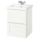 ENHET / TVÄLLEN Bathroom vanity with sink & faucet, white/white frame, 19 5/8x19 1/8x26 "