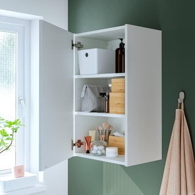 ENHET Wall cabinet with door, white, 18x12 5/8x30 "