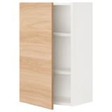 ENHET Wall cb w 2 shlvs/door, white/oak effect, 18x12 3/4x30 "