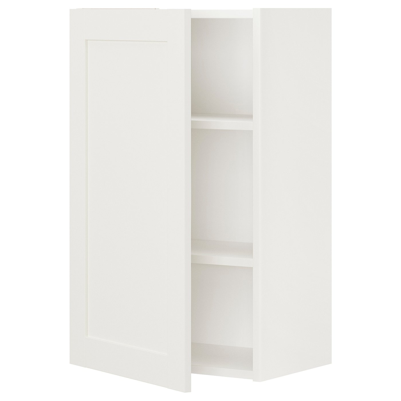 ENHET wall cb w 2 shlvs/door, white/white frame, 18x123/4x30
