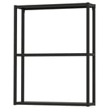 ENHET Wall fr w shelves, anthracite, 24x6x30 "