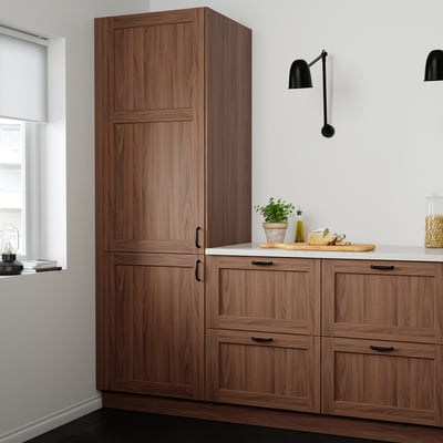 ENKÖPING Door, brown walnut effect, 15x30 "