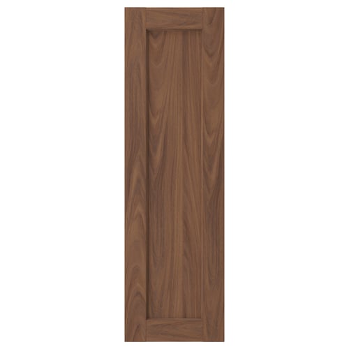 This image shows a brown walnut-colored ENKÖPING cabinet door. It is rectangular with a simple, wooden, framed design.