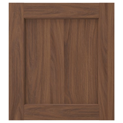 Brown walnut cabinet door with sleek grain