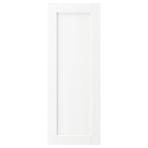 ENKÖPING: white, square door with wood-like texture, fiberboard frame, 25-year guarantee.