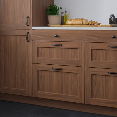 ENKÖPING Drawer front, brown walnut effect, 24x15 "