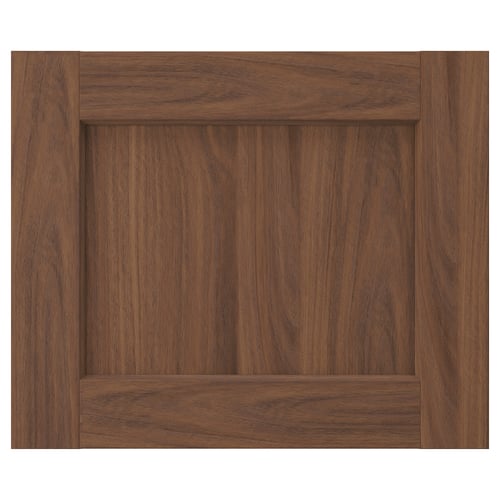 A brown ENKÖPING cabinet door with a classic design, featuring a square shape and a wood-like finish.