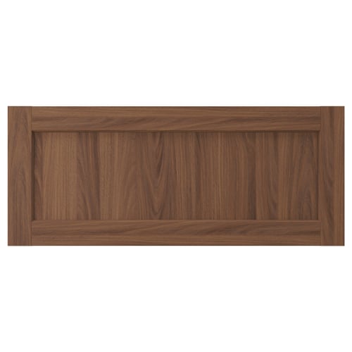 ENKÖPING brown walnut cabinet door. Classic, rectangular, wood-grain foil with frame.