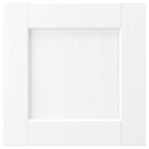 ENKÖPING white cabinet door, classic design with subtle wood texture, square shape.