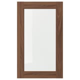 ENKÖPING Glass door, brown walnut effect, 18x30 "