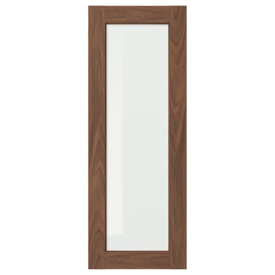 ENKÖPING Glass door, brown walnut effect, 15x40 "