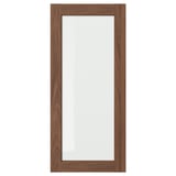 ENKÖPING Glass door, brown walnut effect, 18x40 "