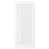 ENKÖPING Glass door, white wood effect, 18x40 "
