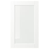 ENKÖPING Glass door, white wood effect, 18x30 "