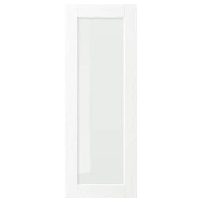 ENKÖPING Glass door, white wood effect, 15x40 "