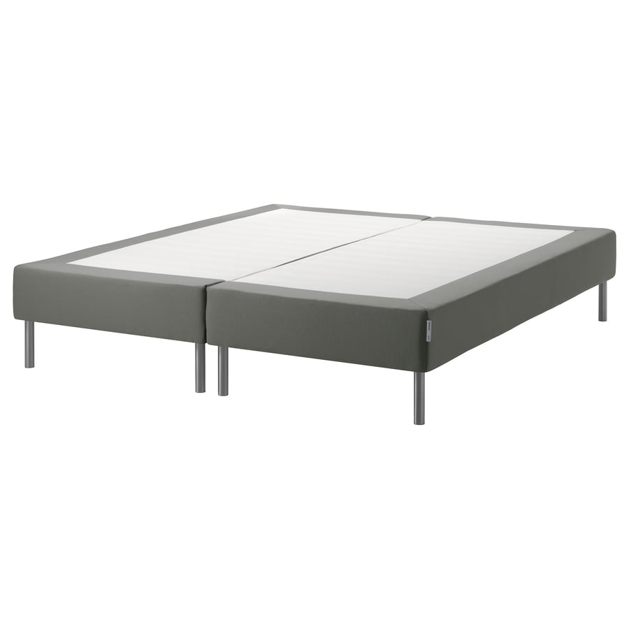 ESPEVÄR Slatted mattress base with legs, dark gray, King IKEA