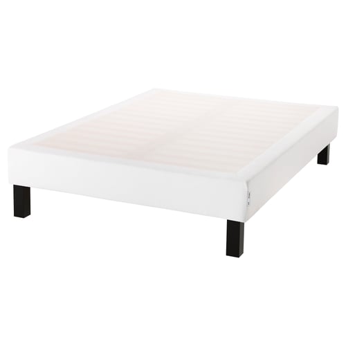 ESPEVÄR Slatted mattress base with legs, white, Queen IKEA
