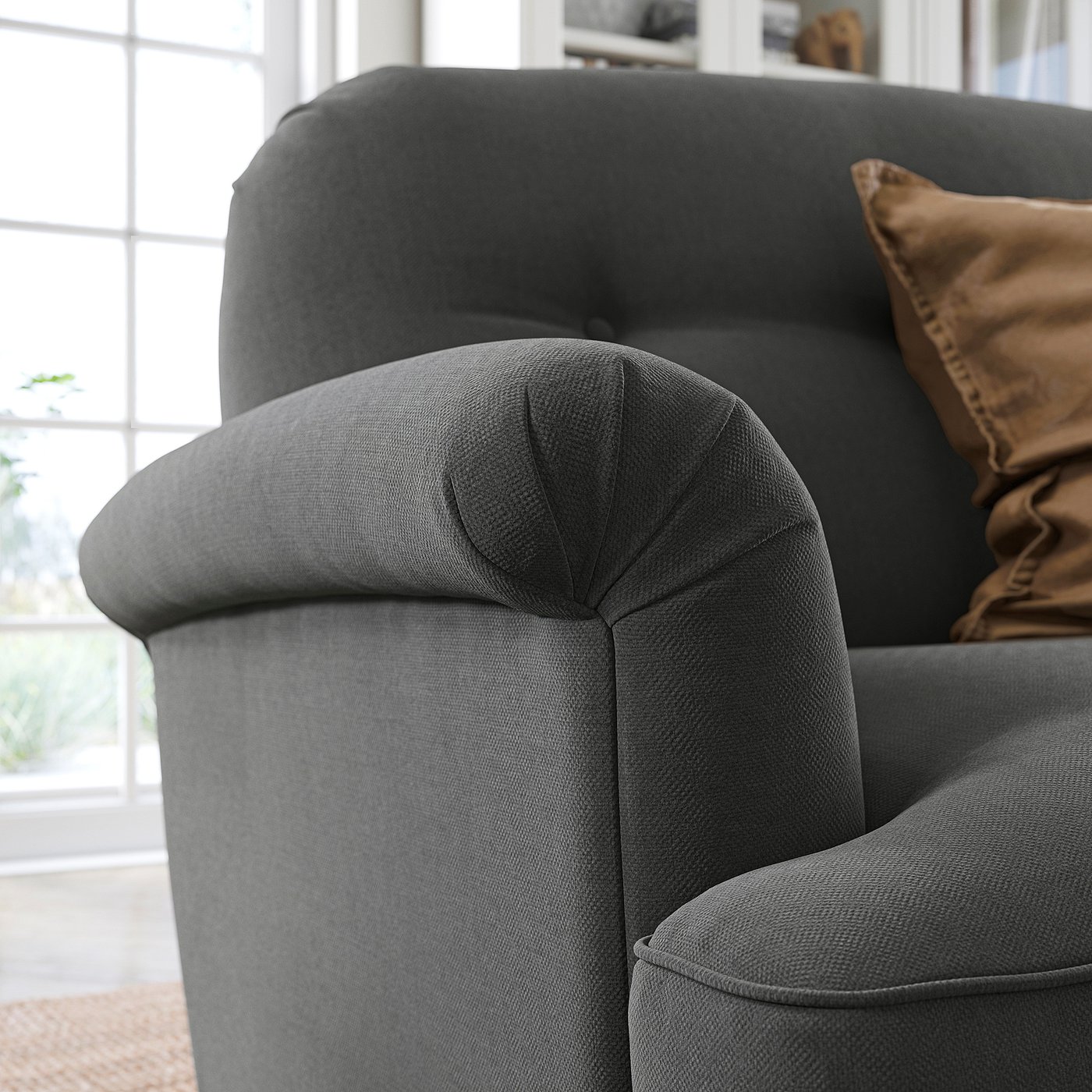 ESSEBODA 3-seat sofa, Tallmyra medium gray/brown - IKEA