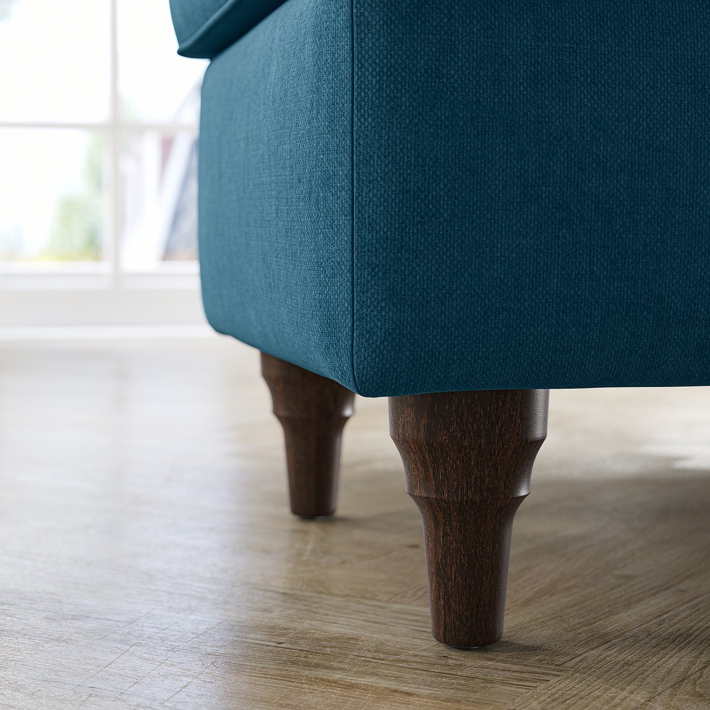 ESSEBODA bench with storage, Tallmyra blue/brown - IKEA