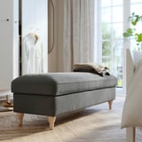 ESSEBODA Bench with storage, Tallmyra/medium gray birch