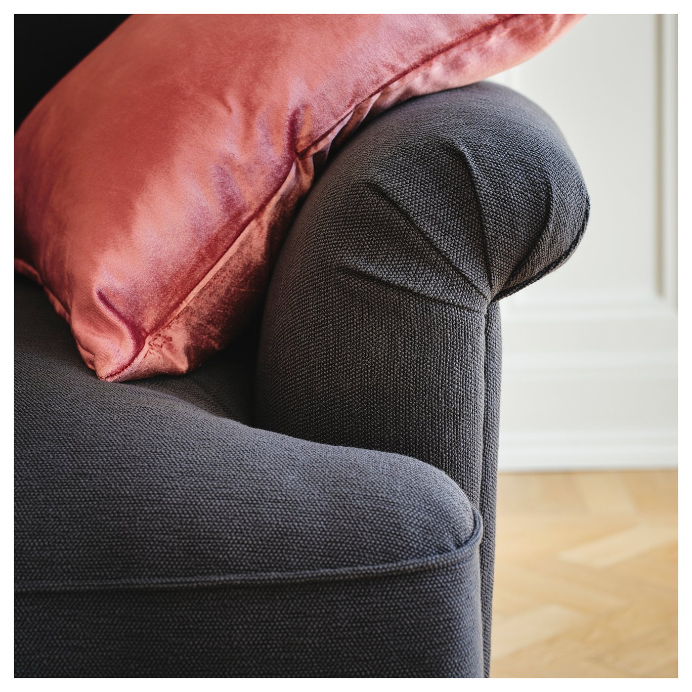 ESSEBODA loveseat, Knäbäck anthracite/brown - IKEA