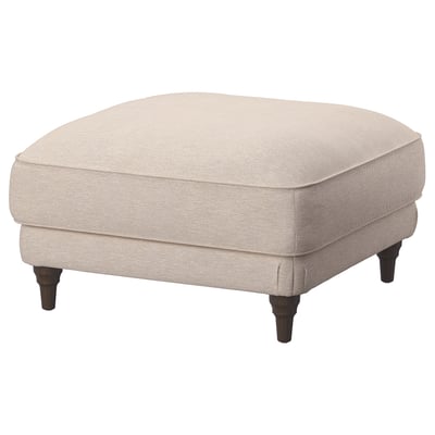 ESSEBODA Ottoman, Knäbäck light beige/brown