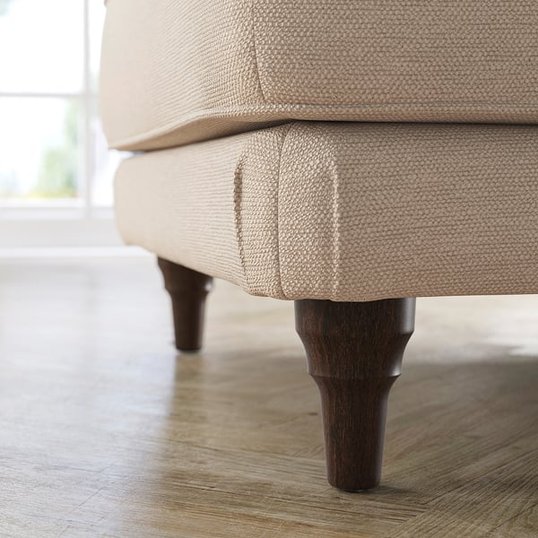 ESSEBODA Ottoman, Knäbäck light beige/brown